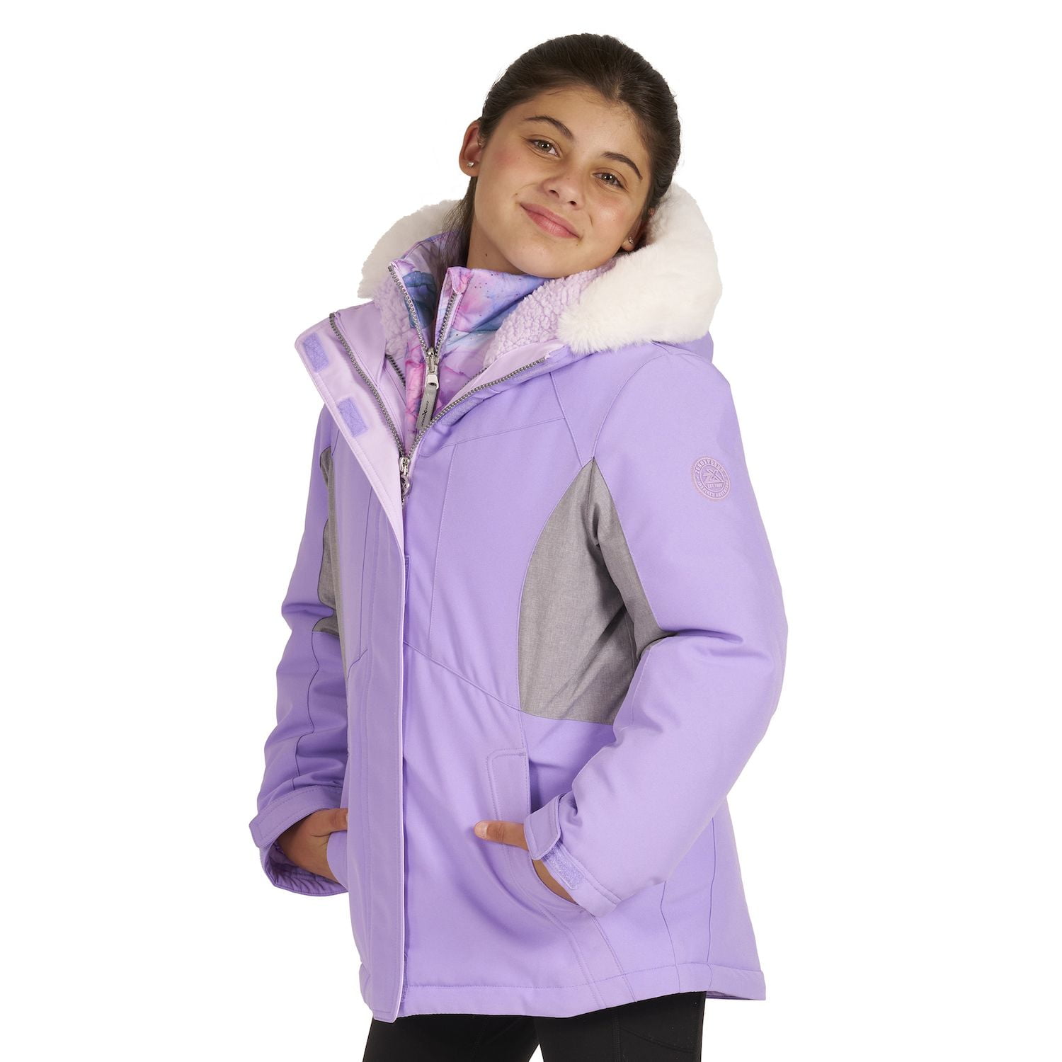 Girls 4-18 ZeroXposur Heavyweight Faux Fur Hooded 2-in-1