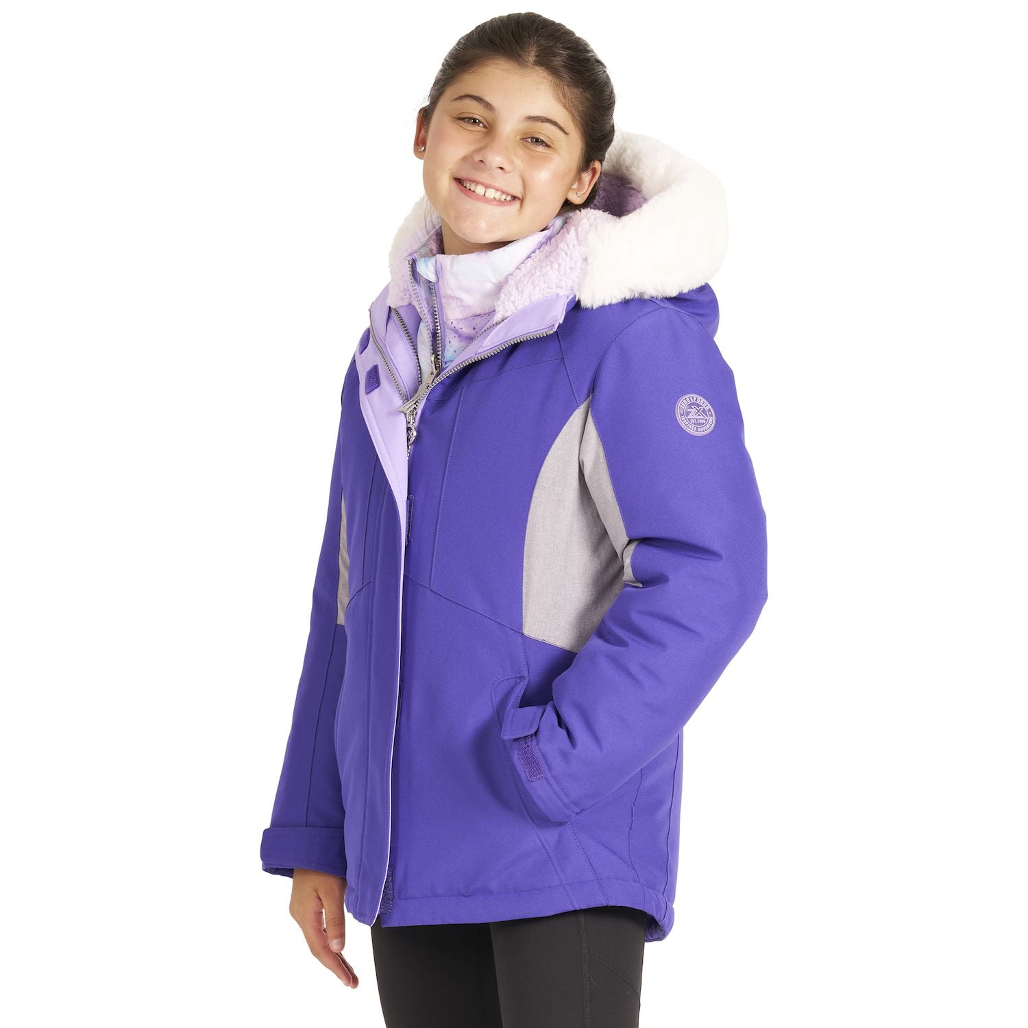 Girls 4-18 ZeroXposur Heavyweight Faux Fur Hooded 2-in-1 Girls 4-18 ZeroXposur Heavyweight Faux Fur Hooded 2-in-1