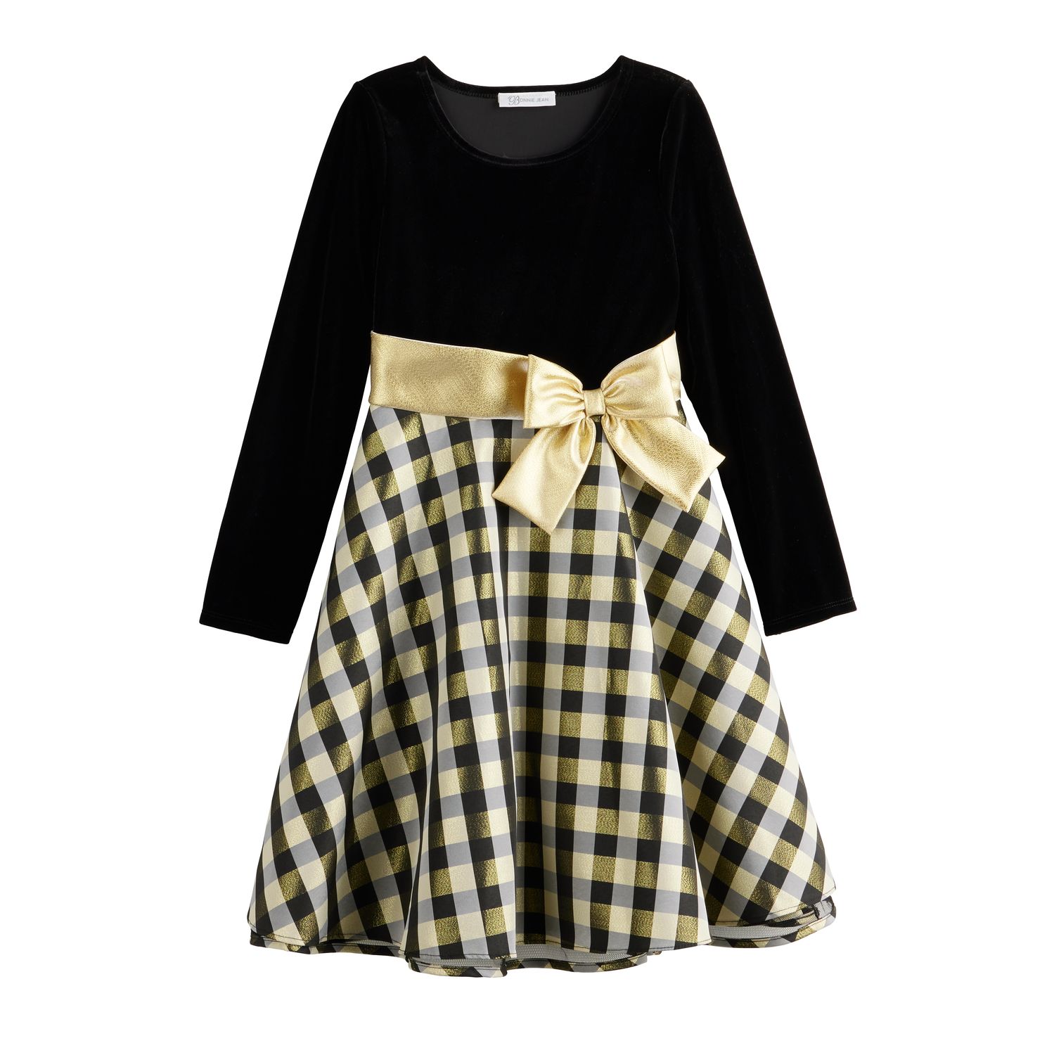 Girls 4-20 Bonnie Jean Buffalo Taffeta Flare Dress in Regular & Plus Size -  Walmart.com