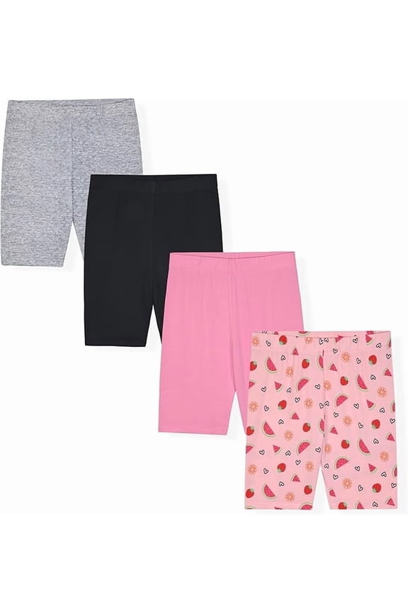Girls 4 Pack Bike Shorts Size 7-16