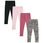 BTWEEN Girls 4 Pack Fleece Lined Leggings Whimsical Wonderland of Styles in Sizes 4-16! Unicorns, Flowers Hearts Galore!