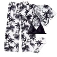 thumbnail image 1 of Girls' 4 Piece Set Floral Print Bikini Swimsuit with Drawstring Beach Skirt Cute Ruched Bathing Suit, 1 of 2