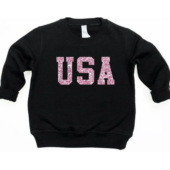 Girls 4Th Of July Sweatshirt: Glitter Usa Patriotic Sweater, Sweatshirt Size S-5Xl