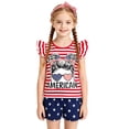 thumbnail image 1 of Girls 4th of July Outfit Toddler Patriotic Clothes 2 Piece USA Shirt Star Blue Short Sets for Little Girl Independence Day 2T, 1 of 6