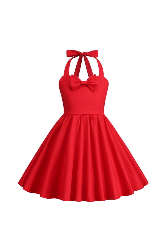 Girls 50s Vintage Polka Dot Vintage Swing Dress 1950s Rockabilly Audrey Hepburn Prom Tea Party Dresss