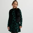 thumbnail image 1 of Girls 6-20 SO® Cozy Mock Neck Dress in Regular & Plus Size Color: Teal Flower Size: 18 PLUS, 1 of 4