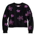 thumbnail image 1 of Girls 6-20 SO® Crewneck Pullover in Regular & Plus Size Color: Black Pink Daisy Size: 20 PLUS, 1 of 4