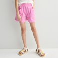 thumbnail image 1 of Girls 6-20 SO® Pull-On Texture Knit Shorts in Regular & Plus Size Color: Melrose Pink Size: M (8), 1 of 4