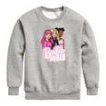 thumbnail image 1 of Girls 7-16 Barbie® Squad Crew Fleece Sweatshirt Color: Gray Size: SMALL, 1 of 4