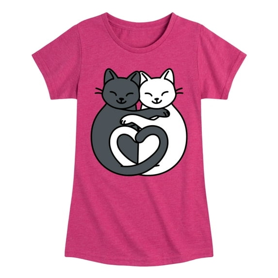 Instant Message - Cats Heart Tails - Youth Girls Short Sleeve T-shirt