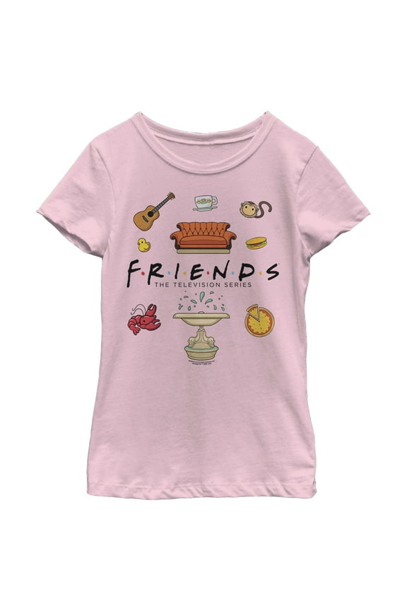 Girl's Friends Favorite Moment Icons Graphic T-Shirt