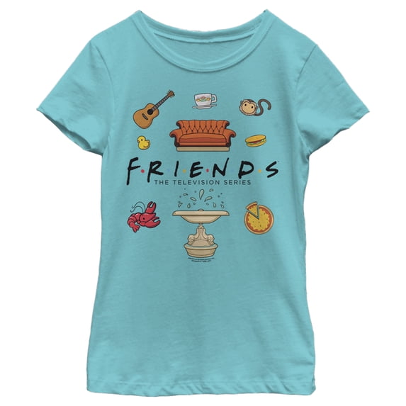 Girl's Friends Favorite Moment Icons Graphic T-Shirt