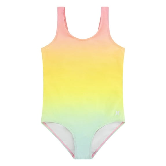 Girls 7-16 Hurley Twist Back One-Piece Ombre UPF 50+ Swimsuit Color: Yellow Ombre Size: 10