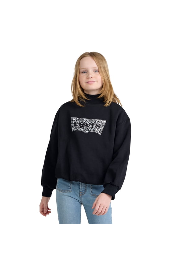 Girls Mockneck Bubble Sleeve Sweatshirt, Sizes 7-16