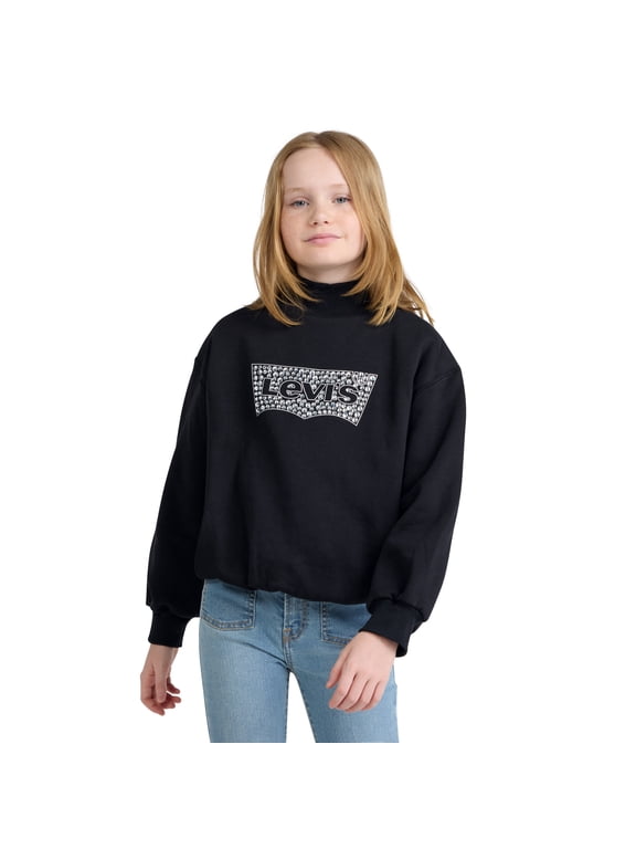 Girls Mockneck Bubble Sleeve Sweatshirt, Sizes 7-16
