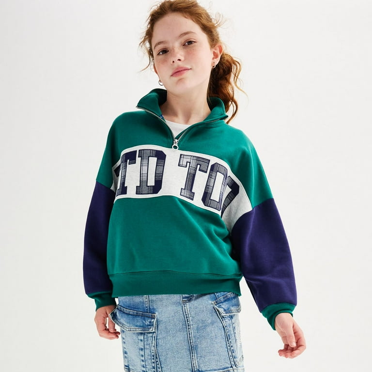 Girls 7-16 Limited Too 1/4-Zip Fleece Pullover Color: Green Size