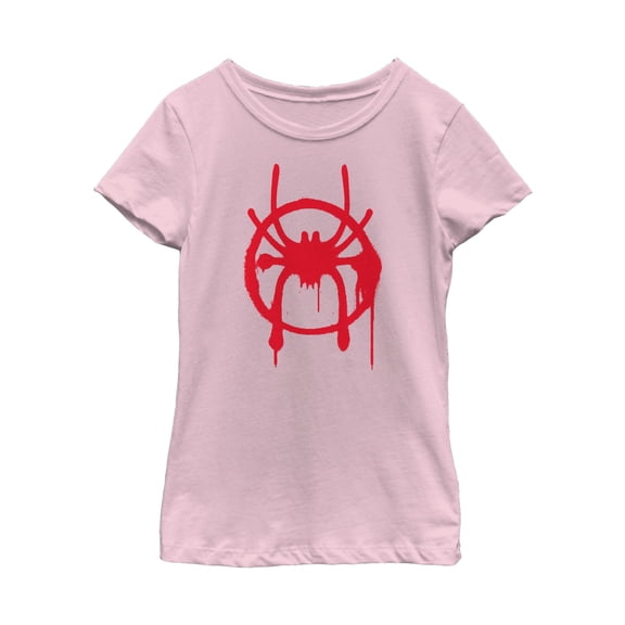 Girl's Marvel Spider-Man: Into the Spider-Verse Symbol  Graphic Tee Light Pink Medium