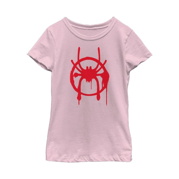 Girl's Marvel Spider-Man: Into the Spider-Verse Symbol Graphic Tee Light Pink Medium