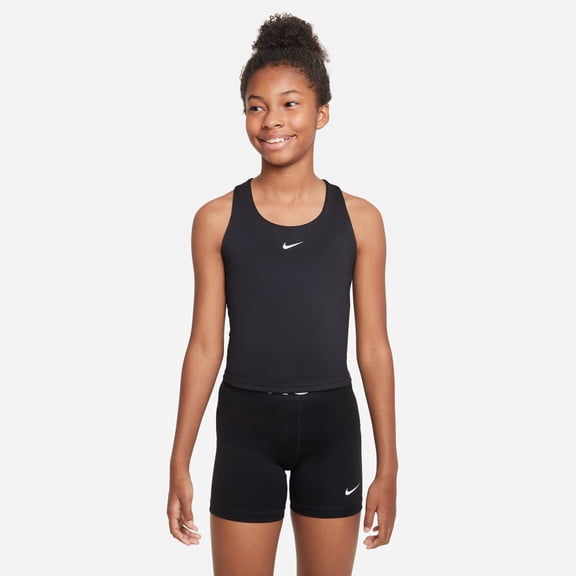 Girls 7-16 Nike Dri-FIT Swoosh Sports Bra Tank Top Color: Black White Size: X LARGE