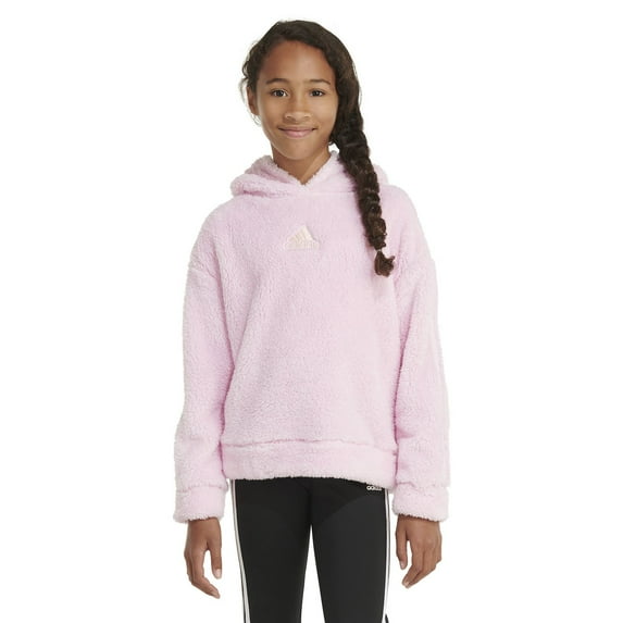 Girls 7-16 adidas Cozy Sherpa Hoodie Color: Orchid Fusion Size: LARGE