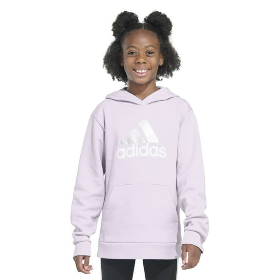 Girls 7-16 adidas Essential Heather Graphic Hoodie in Regular & Plus Size Color: Lavender Size: SMALL