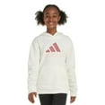 thumbnail image 1 of Girls 7-16 adidas Essential Heather Graphic Hoodie in Regular & Plus Size Color: Off White Size: LARGE, 1 of 4