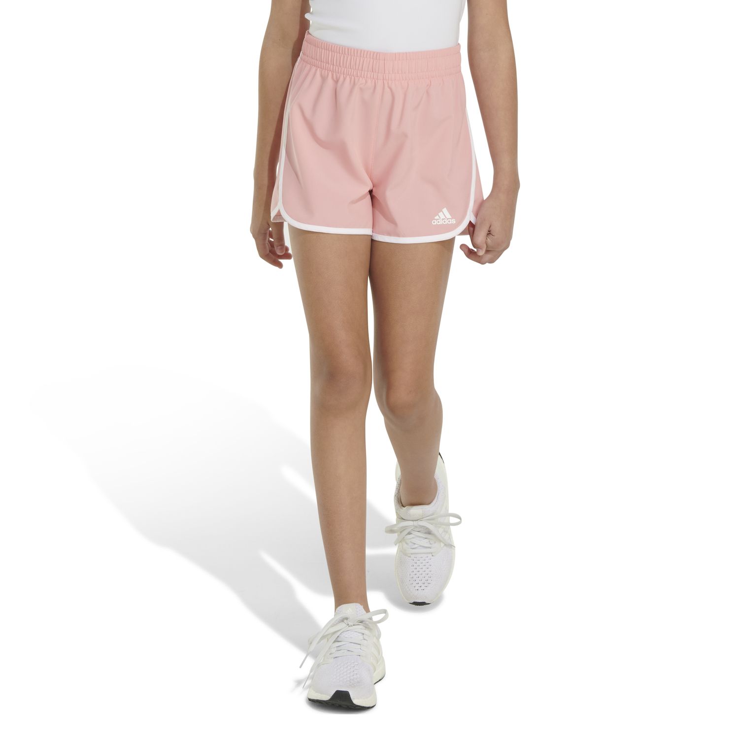 Girls pink adidas shorts on sale