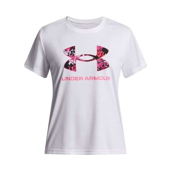 Girls 7-18 Under Armour Tech™ Print Fill Short Sleeve T-Shirt Color: White Size: SMALL