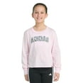 thumbnail image 1 of Girls 7-18 adidas Long Sleeve Heather Tee Color: Pink Size: SMALL, 1 of 4