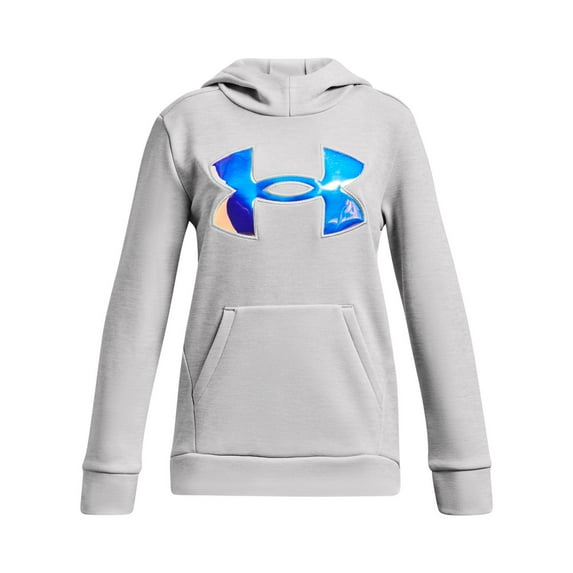 Girls 7-20 Under Armour Iridescent Logo Armour Fleece Hoodie Color: Gray Size: LARGE