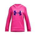 thumbnail image 1 of Girls 7-20 Under Armour Iridescent Logo Armour Fleece Hoodie Color: Rebel Pink Iridescent Size: SMALL, 1 of 4