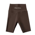 thumbnail image 1 of Girls 7'' High Waisted Black Biker Shorts, Athletic Running Yoga Shorts for Kids Teen Years 3-15 Coffee, 1 of 5
