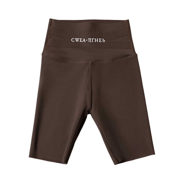 Girls 7'' High Waisted Black Biker Shorts, Athletic Running Yoga Shorts for Kids Teen Years 3-15 Coffee