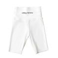 thumbnail image 1 of Girls 7'' High Waisted Black Biker Shorts, Athletic Running Yoga Shorts for Kids Teen Years 3-15 White, 1 of 5