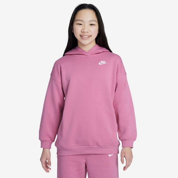 Girls 8-20 Nike Sportswear Club Fleece Oversized Pullover Hoodie Color: Pink Size: LARGE