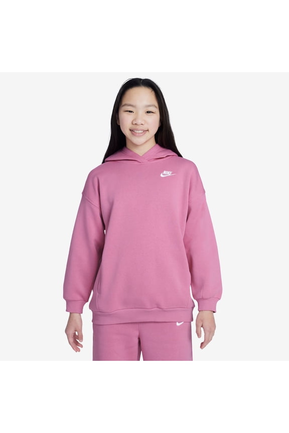 Girls 8-20 Nike Sportswear Club Fleece Oversized Pullover Hoodie Color: Pink Size: X LARGE