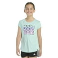 thumbnail image 1 of Girls 8-20 adidas Cap Sleeve Tee Color: Aqua Size: LARGE, 1 of 4