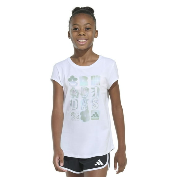 Girls 8-20 adidas Cap Sleeve Tee Color: White Size: X LARGE