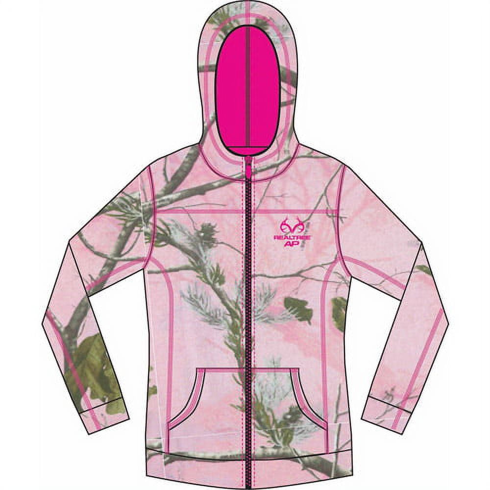 Realtree Girls AP Pink Camo Zip Hoodie