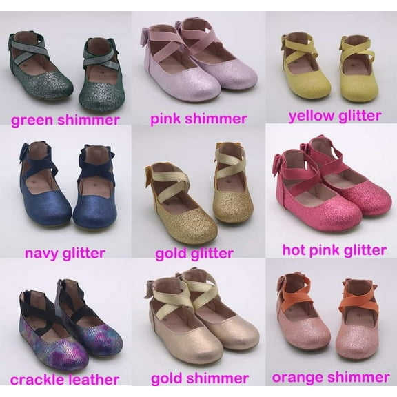 Girls Abigale bow back zip up ballet flats Shimmer suede, Lilac 9 toddler