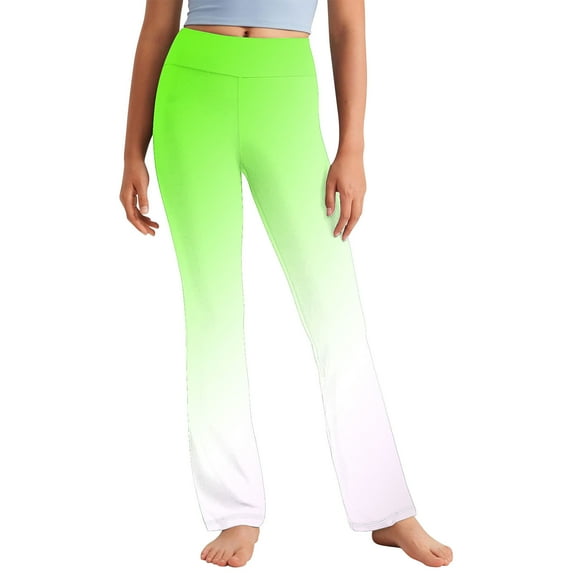 Girls Active Leggings Girls Dance Leggings Kids Leggings Childrens Clothes Kids Bell Bottoms Little Girls Pants, Green