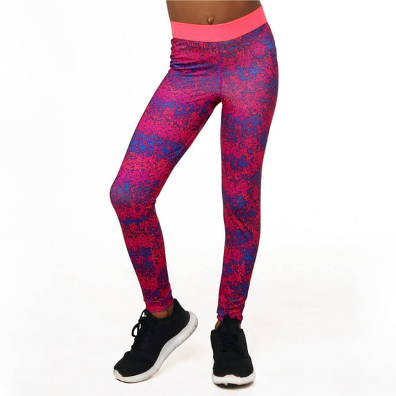 Girls Active Printed Compression Ankle Sport Tight