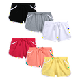 thumbnail image 1 of Girls' Active Shorts - 6 Pack French Terry Athletic Gym Dolphin Shorts (Size: 7-16), 1 of 7