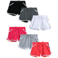thumbnail image 1 of Girls' Active Shorts - 6 Pack French Terry Athletic Gym Dolphin Shorts (Size: 7-16), 1 of 7