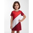 thumbnail image 1 of Girls Active Simple Short Sleeve Summer Dress Casual Fit Crewneck Casual Dress for Young Girls Age 5-13, 1 of 6