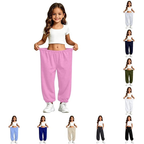 Girls Active Sweatpants Athletic Performance Joggers with Pockets Size 4-5 Years