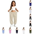 thumbnail image 1 of Girls Active Sweatpants Athletic Performance Joggers with Pockets Size 6-7 Years, 1 of 7