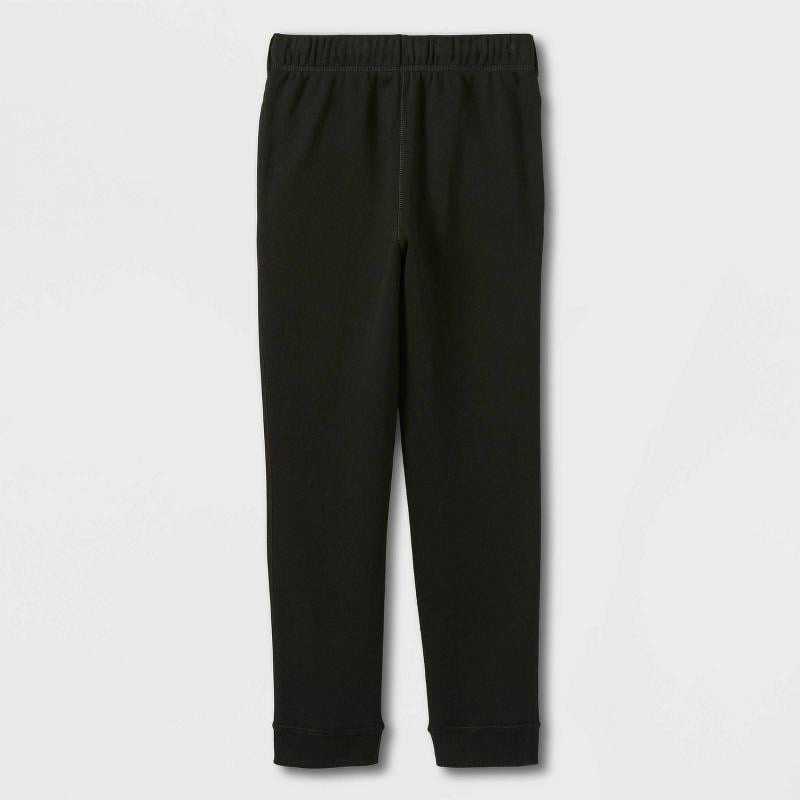 Girls' Adaptive Fleece Jogger Pants Cat & Jack Black M