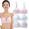 thumbnail image 1 of Girls Soft Padded Bralette 3 Pack Cotton Training Bras with Adjustable Straps Comfort Fit for Teens Size 32-38, 1 of 5