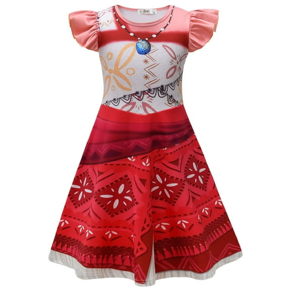 Girls Adventure Costumes Moana Princess Birthday Party Dress